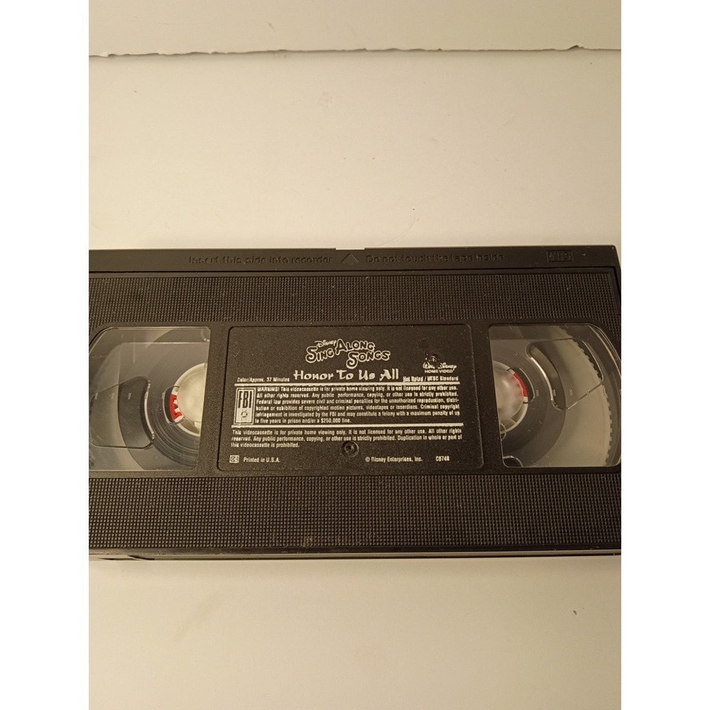 Disney Sing Along Songs VHS Tape Mulan Honor To Us All Musical Vintage tape only